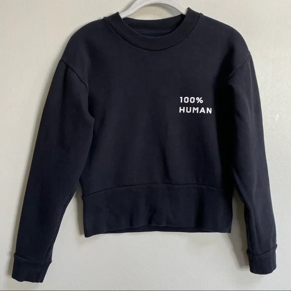 Everlane Black 100% Human Sweatshirt Size XS - Picture 3 of 12